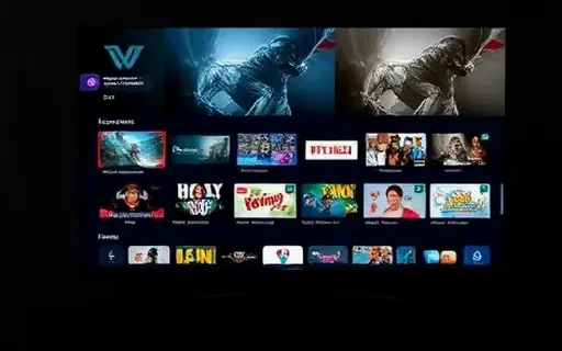 Catálogo de filmes em interface de streaming